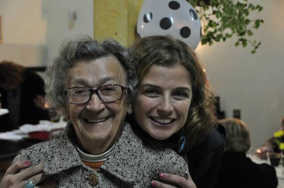 Com a madrinha tia Ilze, na festa de aniversário, em Curitiba, no Paraná